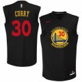 Mens Nike Golden State Warriors #30 Stephen Curry Authentic Black New Fashion NBA Jersey