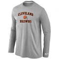Nike Cleveland Browns Heart & Soul Long Sleeve T-Shirt Grey