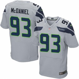 Men\'s Nike Seattle Seahawks #93 Tony McDaniel Elite Grey Alternate NFL Jersey