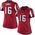 Women's Nike Atlanta Falcons #16 Justin Hardy Limited Red Team Color NFL Jersey