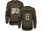 Adidas Philadelphia Flyers #8 Dave Schultz Green Salute to Service Stitched NHL Jersey