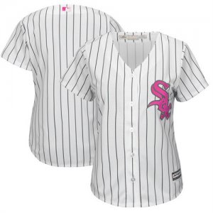 White Sox Blank White Women Mothers Day Cool Base Jersey