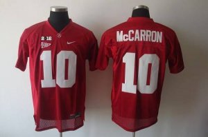 NCAA Alabama Crimson Tide #10 AJ McCarron Red 2016 College Football Playoff National Championship Jersey