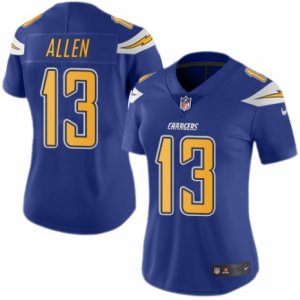 Women\'s Nike San Diego Chargers #13 Keenan Allen Limited Electric Blue Rush NFL Jersey