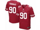 Mens Nike San Francisco 49ers #90 Solomon Thomas Elite Red Team Color NFL Jersey