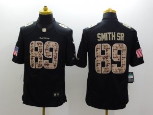 Nike Baltimore Ravens #89 Steve Smith Sr Black Salute to Service Jerseys(Limited)