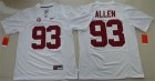 Alabama Crimson Tide 93 Jonathan Allen White College Football Jersey