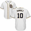 Men's Majestic San Diego Padres #10 Alexei Ramirez Authentic White Home Cool Base MLB Jersey