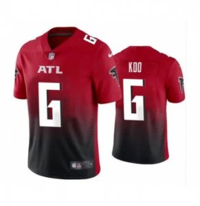 Men Atlanta Falcons #6 Younghoe Koo New Black Red Vapor Untouchable Limited Stitched Jersey