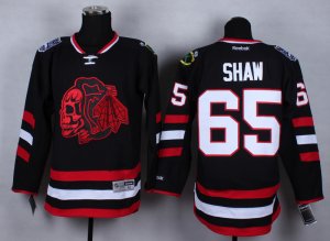 NHL chicago blackhawks #65 Andrew Shaw black jerseys[2014 new stadium]