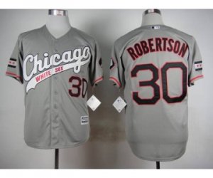 mlb jerseys chicago white sox #30 robertson grey[2015 new][robertson]