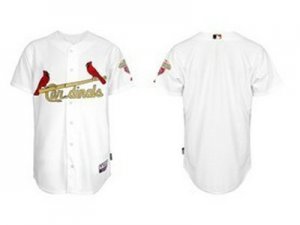 mlb St. Louis Cardinals Blank White With Gold Jerseys