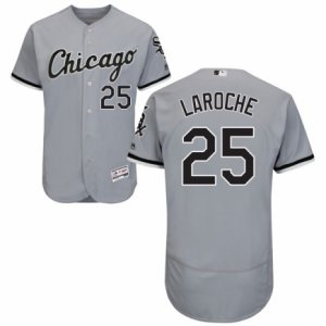 Men\'s Majestic Chicago White Sox #25 Adam LaRoche Grey Flexbase Authentic Collection MLB Jersey