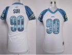 women nfl detroit lions #90 ndamukong suh field flirt fashion white