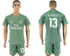 2017-18 Real Madrid 13 K. CASILLA Green Goalkeeper Soccer Jersey
