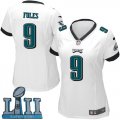 Nike Philadelphia Eagles #9 Nick Foles White Wo 2018 Super Bowl LII Game Jersey