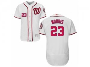 Mens Majestic Washington Nationals #23 Derek Norris White Flexbase Authentic Collection MLB Jersey