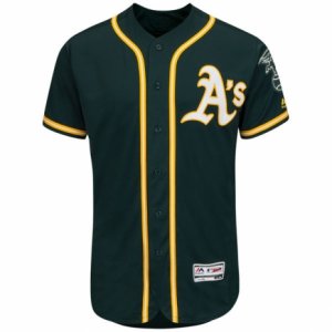 Men\'s Oakland Athletics Majestic Alternate Athletic Blank Green Flex Base Authentic Collection Team Jersey