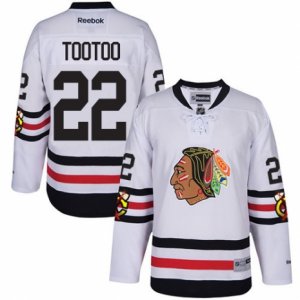 Mens Reebok Chicago Blackhawks #22 Jordin Tootoo Authentic White 2017 Winter Classic NHL Jersey