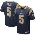 Nike St. Louis Rams #5 Nick Foles Navy Blue jerseys(Elite)