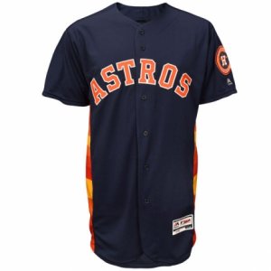 Men\'s Houston Astros Majestic Alternate Blank Navy Flex Base Authentic Collection Team Jersey