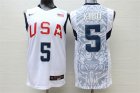 Team USA Basketball #5 Jason Kidd White Nike Stitched Jersey