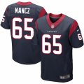 Mens Nike Houston Texans #65 Greg Mancz Elite Navy Blue Team Color NFL Jersey