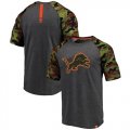Detroit Lions Heathered Gray Camo NFL Pro Line by Fanatics Branded T-Shirt