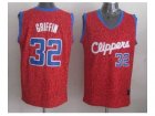 nba los angeles clippers #32 griffin red leopard print[2014 new]