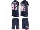 Mens Nike New England Patriots #95 Derek Rivers Limited Navy Blue Tank Top Suit NFL Jersey