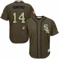 Men's Majestic Chicago White Sox #14 Paul Konerko Replica Green Salute to Service MLB Jersey