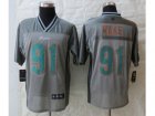 Nike Miami Dolphins #91 Wake Grey Jerseys(Vapor Elite)