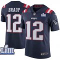 Nike Patriots #12 Tom Brady Navy 2019 Super Bowl LIII Color Rush Limited Jersey