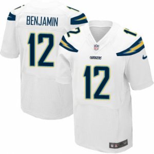 Mens Nike San Diego Chargers #12 Travis Benjamin Elite White NFL Jersey