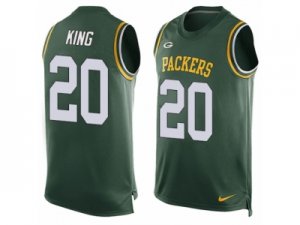 Mens Nike Green Bay Packers #20 Kevin King Limited Green Player Name & Number Tank Top NFL Jersey