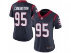 Women Nike Houston Texans #95 Christian Covington Vapor Untouchable Limited Navy Blue Team Color NFL Jersey