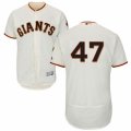 Mens Majestic San Francisco Giants #47 Johnny Cueto Cream Flexbase Authentic Collection MLB Jersey