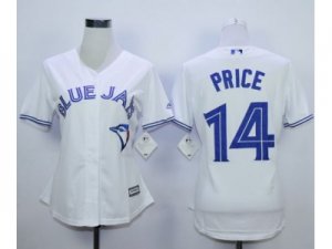 MLB Women Blue Jays #14 David Price White Home Stitched Baseball Jerseys