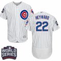 Men's Majestic Chicago Cubs #22 Jason Heyward White 2016 World Series Bound Flexbase Authentic Collection MLB Jersey