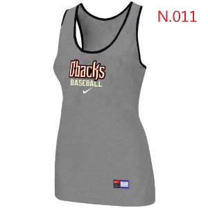 Nike Arizona Diamondbacks Tri-Blend Racerback stretch Tank Top L.grey