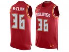 Nike Tampa Bay Buccaneers #36 Robert McClain Limited Red Player Name & Number Tank Top NFL Jersey