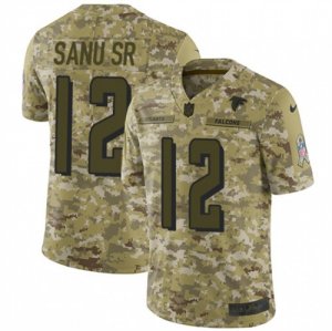 Mens Nike Atlanta Falcons #12 Mohamed Sanu Limited Camo 2018 Salute to Service NFL Jersey