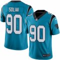 Mens Nike Carolina Panthers #90 Paul Soliai Limited Blue Rush NFL Jersey