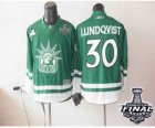 Youth nhl jerseys new york rangers #30 lundqvist green[2014 stanley cup]