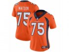 Women Nike Denver Broncos #75 Menelik Watson Vapor Untouchable Limited Orange Team Color NFL Jersey