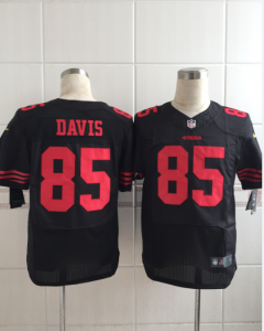 Nike San Francisco 49ers #85 Vernon Davis Black Alternate Jerseys(Limited)