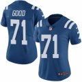 Women's Nike Indianapolis Colts #71 Denzelle Good Limited Royal Blue Rush NFL Jersey