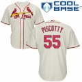 Mens Majestic St. Louis Cardinals #55 Stephen Piscotty Replica Cream Alternate Cool Base MLB Jersey