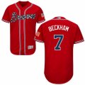 Men's Majestic Atlanta Braves #7 Gordon Beckham Red Flexbase Authentic Collection MLB Jersey