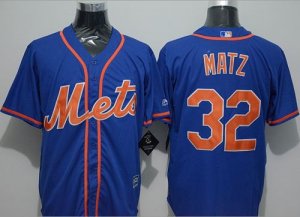 New York Mets #32 Steven Matz Blue New Cool Base Alternate Home Stitched Baseball Jersey